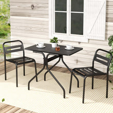 Load image into Gallery viewer, Gardeon 3PC Outdoor Bistro Set Patio Furniture Steel Table and Chairs Black
