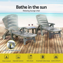 Load image into Gallery viewer, Gardeon Sun Lounger Folding Patio Grey
