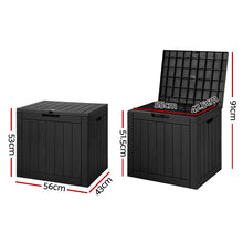 Load image into Gallery viewer, Gardeon Outdoor Storage Box 118L Lockable Black
