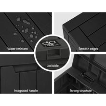 Load image into Gallery viewer, Gardeon Outdoor Storage Box 118L Lockable Black
