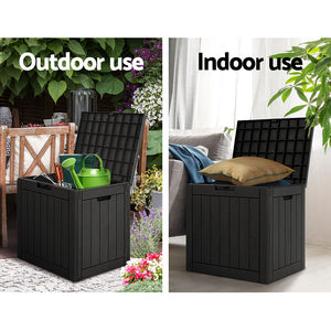 Gardeon Outdoor Storage Box 118L Lockable Black