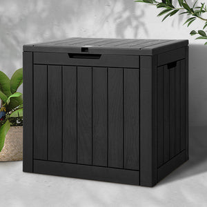 Gardeon Outdoor Storage Box 118L Lockable Black
