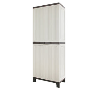 Gardeon Outdoor Storage Cupboard Box 173cm Lockable Adjustable Beige