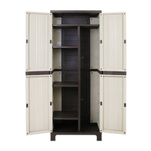 Load image into Gallery viewer, Gardeon Outdoor Storage Cupboard Box 173cm Lockable Adjustable Beige
