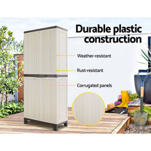 Load image into Gallery viewer, Gardeon Outdoor Storage Cupboard Box 173cm Lockable Adjustable Beige
