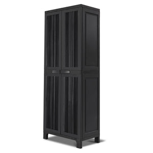 Gardeon Outdoor Storage Cupboard Box 173cm Lockable Black