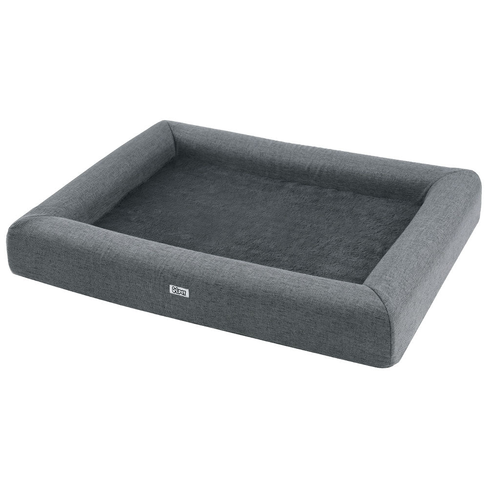 i.Pet Pet Bed Dog Large Calming Soft Sofa Large Washable Grey