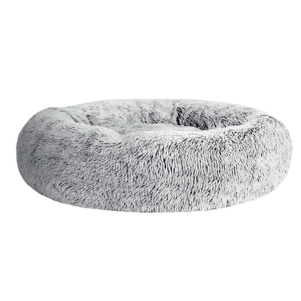 i.Pet Pet Bed Dog 90cm Large Calming Soft Plush  Light Charcoal