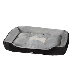 i.Pet Pet Bed Dog Calming Soft Plush Mat Washable Black