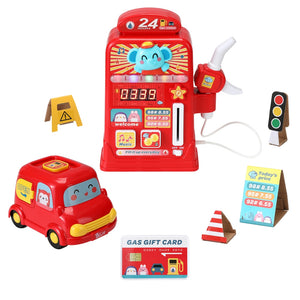 Kids Pretend Petrol Station Pumper Toys Keezi Kids