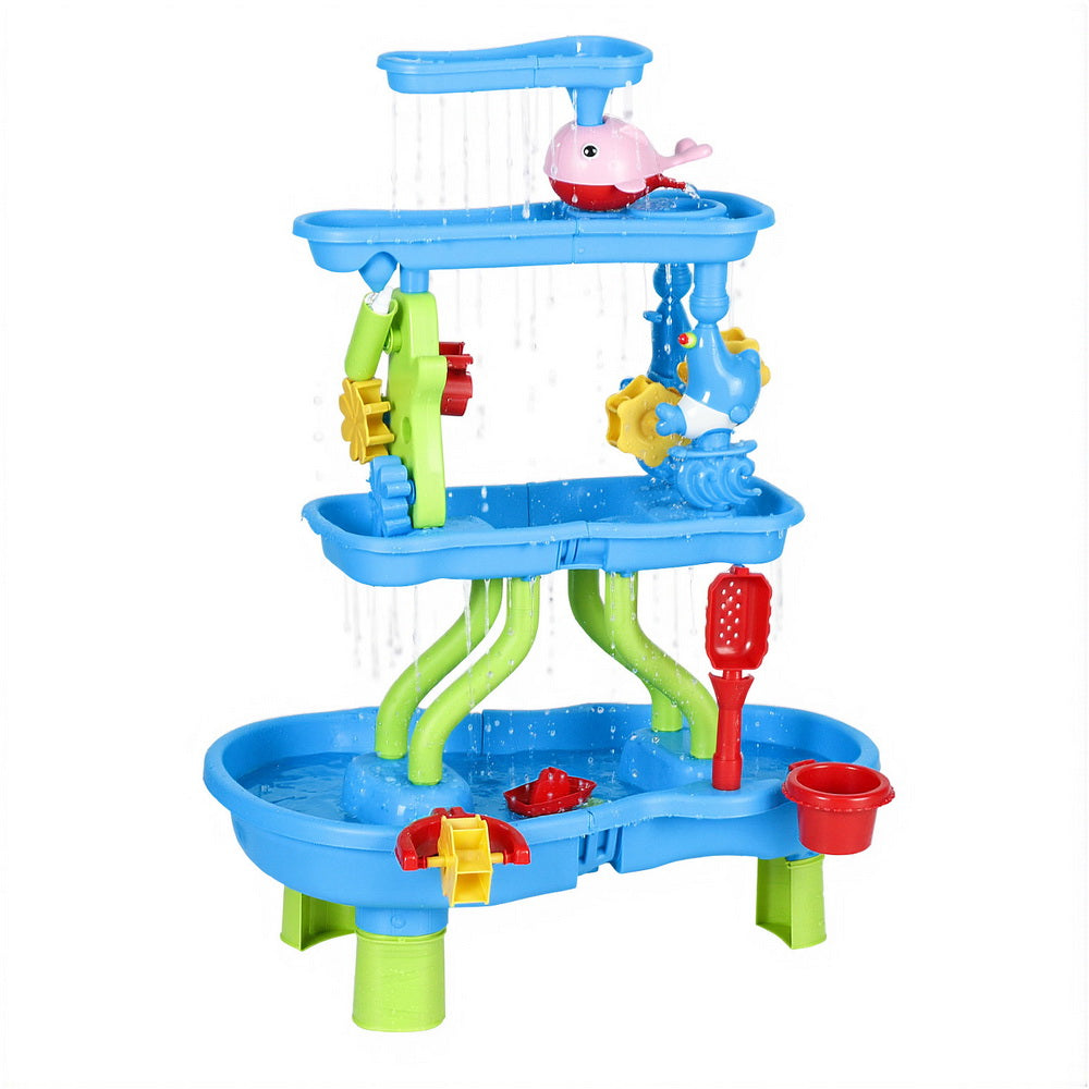 Keezi Kids Sand and Water Table 4-Tier Waterfall