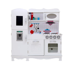 Load image into Gallery viewer, Keezi Kids Wooden Deluxe White Pretend Kitchen Play Set 85cm
