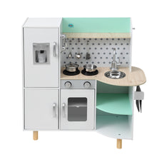 Load image into Gallery viewer, Keezi Kids Wooden Green Pretend Kitchen Play Set 85CM
