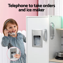 Load image into Gallery viewer, Keezi Kids Wooden Green Pretend Kitchen Play Set 85CM
