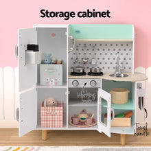 Load image into Gallery viewer, Keezi Kids Wooden Green Pretend Kitchen Play Set 85CM
