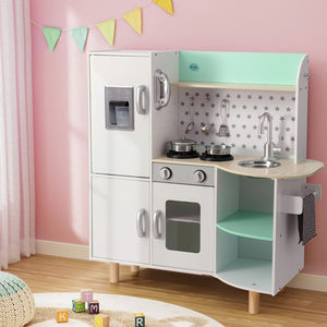 Keezi Kids Wooden Green Pretend Kitchen Play Set 85CM