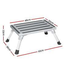 Load image into Gallery viewer, Weisshorn Caravan Step Folding Aluminium Step Stool
