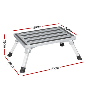 Weisshorn Caravan Step Folding Aluminium Step Stool