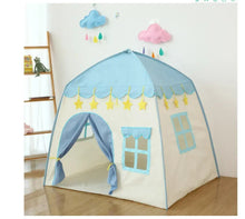 Load image into Gallery viewer, 130CM Portable Kids Castle Tent Large Blue
