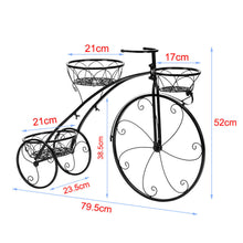 Load image into Gallery viewer, Iron Bicycle Plant Stand Rack Indoor Outdoor Garden
