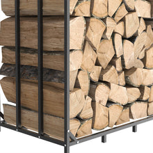 Load image into Gallery viewer, Metal Log Storage Shed Outdoor Firewood Rack Holder
