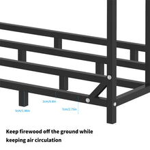 Load image into Gallery viewer, Metal Log Storage Shed Outdoor Firewood Rack Holder
