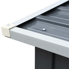 Load image into Gallery viewer, Outdoor Log Storage Shed 91cm Firewood Rack Steel w/ Raised Floor &amp; Sloping Roof
