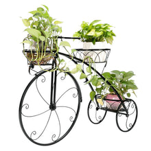 Load image into Gallery viewer, 3-Tier Iron Bicycle Plant Stand Rack Tricycle Planter
