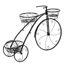 Load image into Gallery viewer, 3-Tier Iron Bicycle Plant Stand Rack Tricycle Planter
