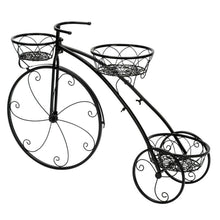 Load image into Gallery viewer, 3-Tier Iron Bicycle Plant Stand Rack Tricycle Planter
