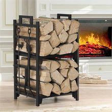 Load image into Gallery viewer, Iron Log Holder Indoor Heavy Duty Firewood Rack 180kg
