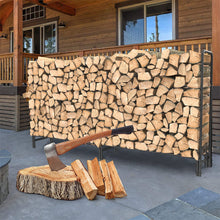 Load image into Gallery viewer, Metal Firewood Rack Log Storage Holder Heavy Duty
