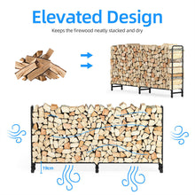 Load image into Gallery viewer, Metal Firewood Rack Log Storage Holder Heavy Duty
