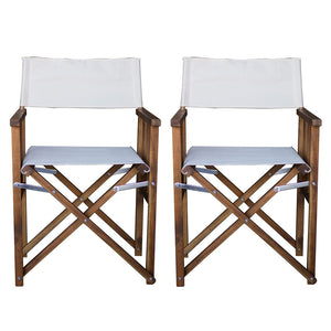 Maculata Wooden Directors Chairs Set Of 2