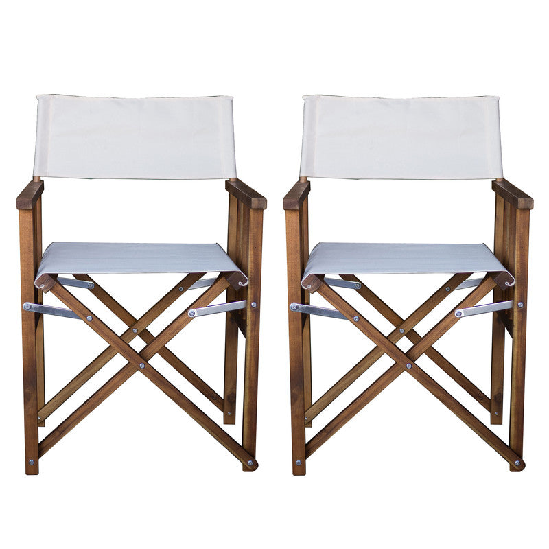 Maculata Wooden Directors Chairs Set Of 2