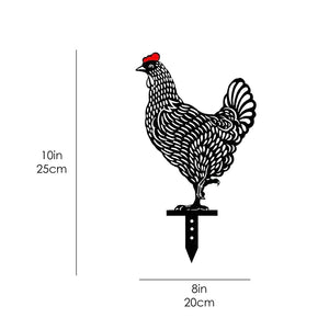 Garden Ornament Chicken Yard Art Pack Of 5