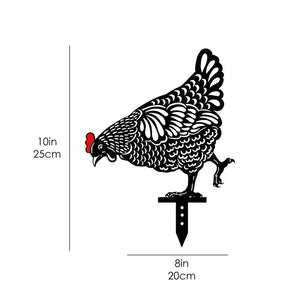 Garden Ornament Chicken Yard Art Pack Of 5