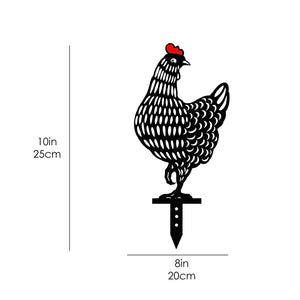 Garden Ornament Chicken Yard Art Pack Of 5