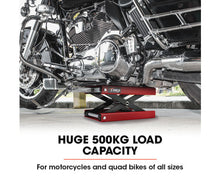 Load image into Gallery viewer, T-rex 500kg Motorcycle Scissor Jack Lift Stand
