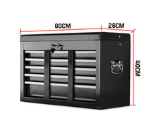 Load image into Gallery viewer, 9 Drawer Black Tool Box Workshop Cabinet Bullet
