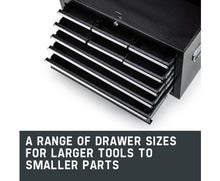 Load image into Gallery viewer, 9 Drawer Black Tool Box Workshop Cabinet Bullet
