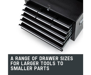 9 Drawer Black Tool Box Workshop Cabinet Bullet