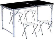 Load image into Gallery viewer, KILIROO Camping Table 120cm Black (With 4 Chair)

