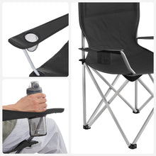 Load image into Gallery viewer, SONGMICS Set of 2 Folding Camping Outdoor Chairs Black
