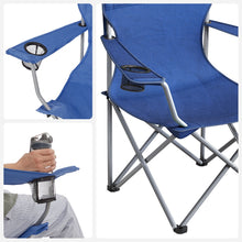 Load image into Gallery viewer, SONGMICS Set of 2 Folding Camping Outdoor Chairs Blue
