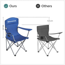 Load image into Gallery viewer, SONGMICS Set of 2 Folding Camping Outdoor Chairs Blue
