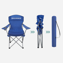 Load image into Gallery viewer, SONGMICS Set of 2 Folding Camping Outdoor Chairs Blue
