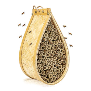 Bamboo Mason Beehive House Tear Drop Bee Nest