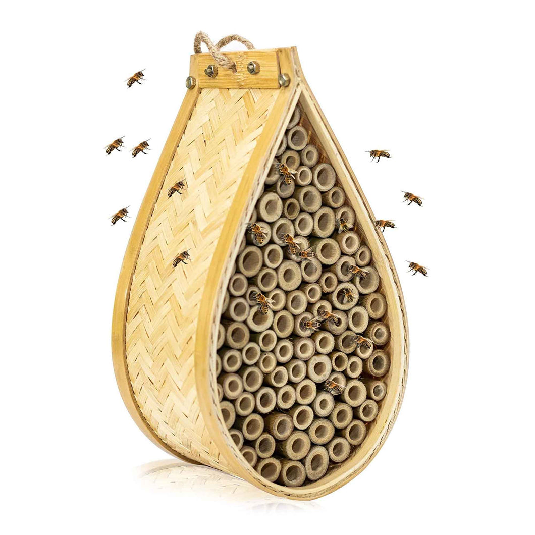 Bamboo Mason Beehive House Tear Drop Bee Nest