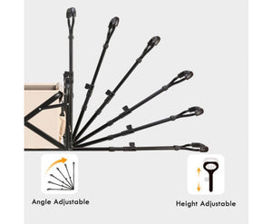 Black Wheeled Collapsible Cart 100kg
